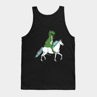 Unicorn Riding Dino Tank Top